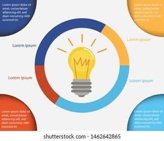 Infographics design template , lay out, pie chart, topics, colorful circles shape with 3d style, shadow, Vector eps10