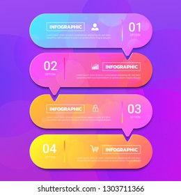 Infographics design template with liquid color background concept, can be used for workflow layout, diagram, annual report, web design.Creative banner,label vector.