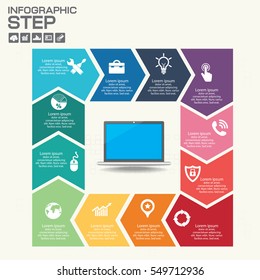 Infographics design template with options, process diagram, vector eps10 illustration