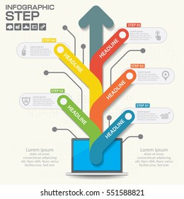 Infographics design template with options, process diagram, vector eps10 illustration