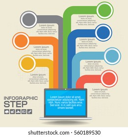 Infographics design template with options, process diagram, vector eps10 illustration