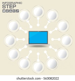 Infographics design template with options, process diagram, vector eps10 illustration