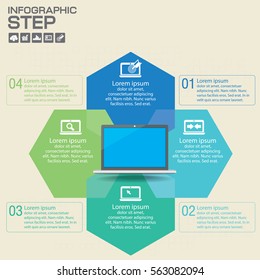 Infographics design template with options, process diagram, vector eps10 illustration