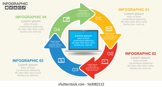 Infographics design template with options, process diagram, vector eps10 illustration