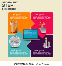 Infographics design template with options, process diagram, vector eps10 illustration
