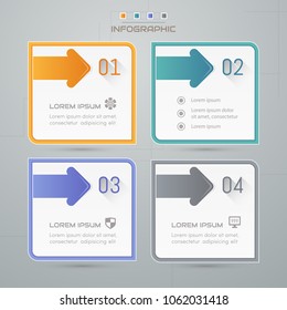 Infographics design template, process diagram, vector eps10 illustration