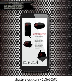 Infographics Design template with smartphone