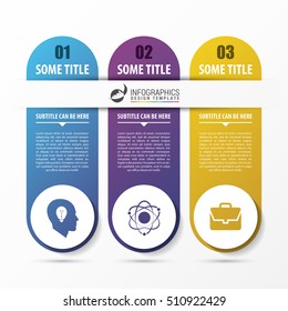 infographics design template. Three options. Vector illustration