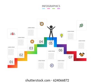 Infographics design template .used for business chart , workflow layout , diagram , annual report and web design .vector eps10