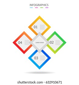 Infographics design template .used for business chart , workflow layout , diagram , annual report and web design