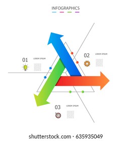 Infographics design template .used for business chart , workflow layout , diagram , annual report and web design