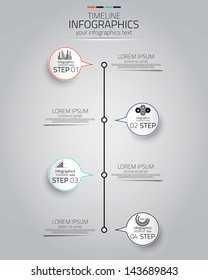 Infographics design template. Vector can be used for workflow layout, diagram, number options, web design.
