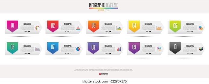 Plantilla de diseño de infografías, Vector eps10