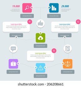 Infographics design template. Vector illustration can be used for workflow layout, diagram, number options, web design. Eps 10