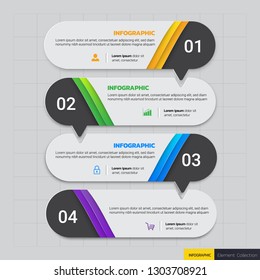 Infographics design template,3D Business concept with 4 steps or options, can be used for workflow layout, diagram, annual report, web design.Creative banner,label vector.