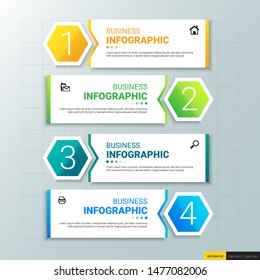 Infographics design template,3D Business concept with 4 steps or options, can be used for workflow layout, diagram, annual report, web design.Creative banner,label vector.