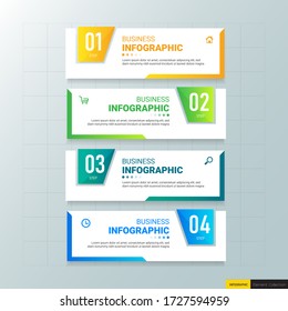 Infographics Design Template3d Business Concept 4 Stock Vector (Royalty ...