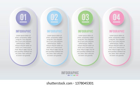 Infographics design template,Business concept with 4 steps or options, Steps or processes, label vector, Vector infographic 