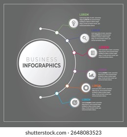 Infographics Design, There is a 6 Icon Infographics