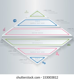 Infographics design with triangle. 