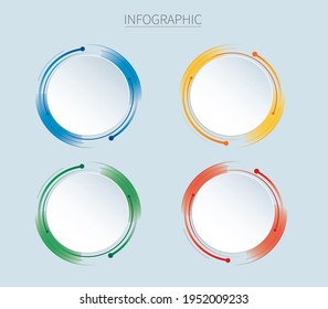 Infographics design vector with 4 options, steps or processes.