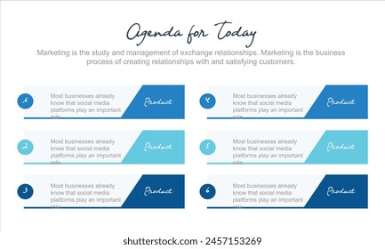 Infographics design vector and business icons with 6 options for presentation and web site