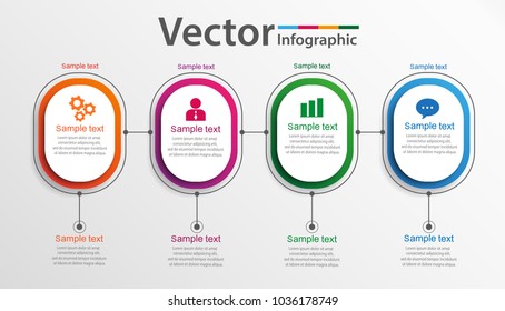 Infographics design vector can be used for workflow layout, diagram, annual report, web design. Business concept with options, steps or processes. Vector eps 10