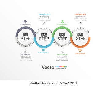 Infographics design vector can be used for workflow layout, diagram, annual report, web design. Business concept with 4 options, steps or processes. Vector eps 10