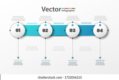 Infographics design vector  concept with 4 options, steps or processes. 