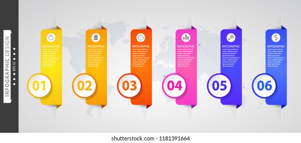 Infographics design vector and icons can be used for workflow layout, diagram, annual report, web design and business concept.