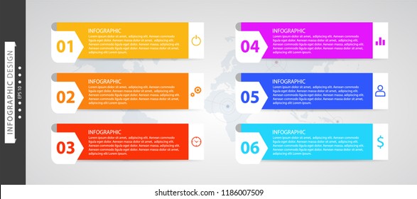 Infographics design vector and icons can be used for workflow layout, diagram, annual report, web design and business concept.
