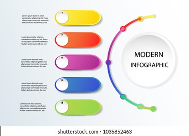 infographics design vector illustration white and marketing icons used for workflow layout web template. concept family diagram 5 option step