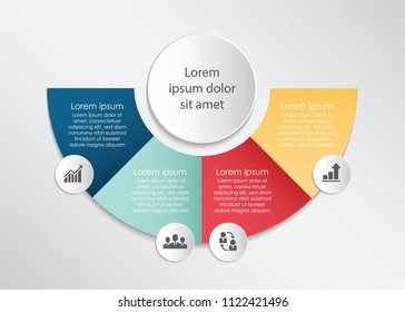 Infographics design vector and marketing icons can be used for business concept with 4 options, steps or processes