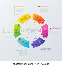 Infographics design vector and marketing icons can be used for workflow layout, diagram, annual report, web design. Business concept with 6 options, steps or processes.
