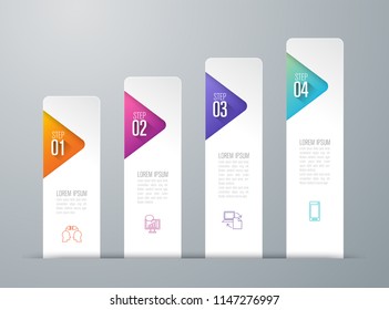 Infographics design vector and marketing icons can be used for workflow layout, diagram, annual report, web design. Business concept with 4 options, steps or processes.