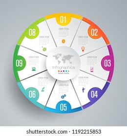 Infographics design vector and marketing icons can be used for workflow layout, diagram, annual report, web design. Business concept with 8 options, steps or processes.