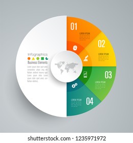 Infographics design vector and marketing icons can be used for workflow layout, diagram, annual report, web design. Business concept with 4 options, steps or processes.