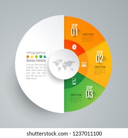 Infographics design vector and marketing icons can be used for workflow layout, diagram, annual report, web design. Business concept with 3 options, steps or processes.