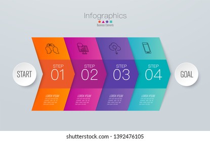 Infographics design vector and marketing icons can be used for workflow layout, diagram, annual report, web design. Business concept
