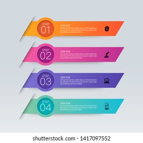 Infographics design vector and marketing icons can be used for workflow layout, diagram, annual report, web design. Business concept with 4 options, steps or processes.