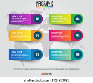 Los iconos vectoriales y de marketing de diseño de infografías se pueden utilizar para el diseño del flujo de trabajo.