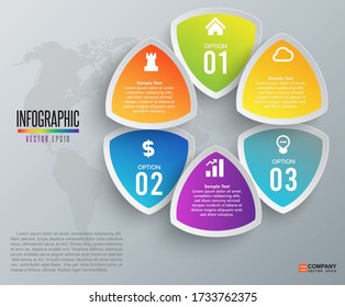 Infographics design vector and marketing icons can be used for workflow layout.

