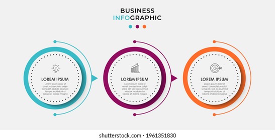 Infographics design vector and marketing icons can be used for workflow layout, diagram, annual report, web design. Business concept with 3 options, steps or processes.