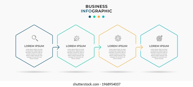 Infographics design vector and marketing icons can be used for workflow layout, diagram, annual report, web design. Business concept with 4 options, steps or processes.