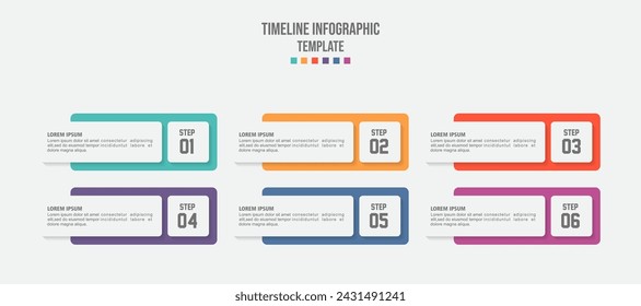 Infographics design vector and marketing icons can be used for workflow layout, diagram, annual report, web design. Business concept with 6 options, steps or processes.