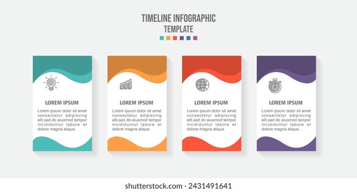 Infographics design vector and marketing icons can be used for workflow layout  diagram  annual report  web design. Business concept with 4 options  steps or processes.