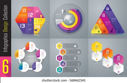 Infographics design vector and marketing icons can be used for workflow layout, diagram, annual report, web design. Business concept with 3, 4, 5 options, steps or processes.