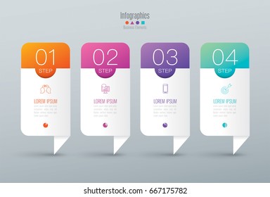 Infographics design vector and marketing icons can be used for workflow layout, diagram, annual report, web design. Business concept with 4 options, steps or processes.