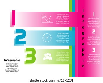 Infographics design vector and marketing icons can be used for workflow layout, diagram, annual report, web design. Business concept with 3 options, steps or processes.