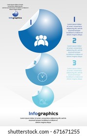 Infographics design vector and marketing icons can be used for workflow layout, diagram, annual report, web design. Business concept with 3 options, steps or processes.